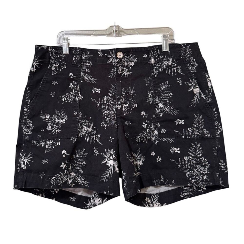 Lee Straight Fit Women Size 18 Medium Floral Print Shorts Cotton Blend Summer